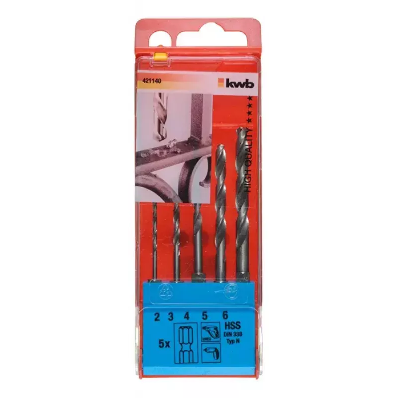 Conjunto de brocas helicoidais KWB 421140 5 unid.