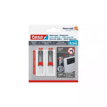 tesa Powerstrips Prego adesivo para papel de parede e reboco, 0,5 kg, 1 un. (77782-00000-00)