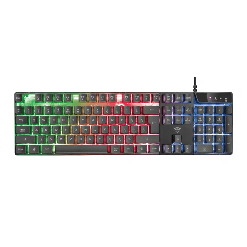 Teclado Gaming Trust GXT 835 Azor USB Alemão Preto