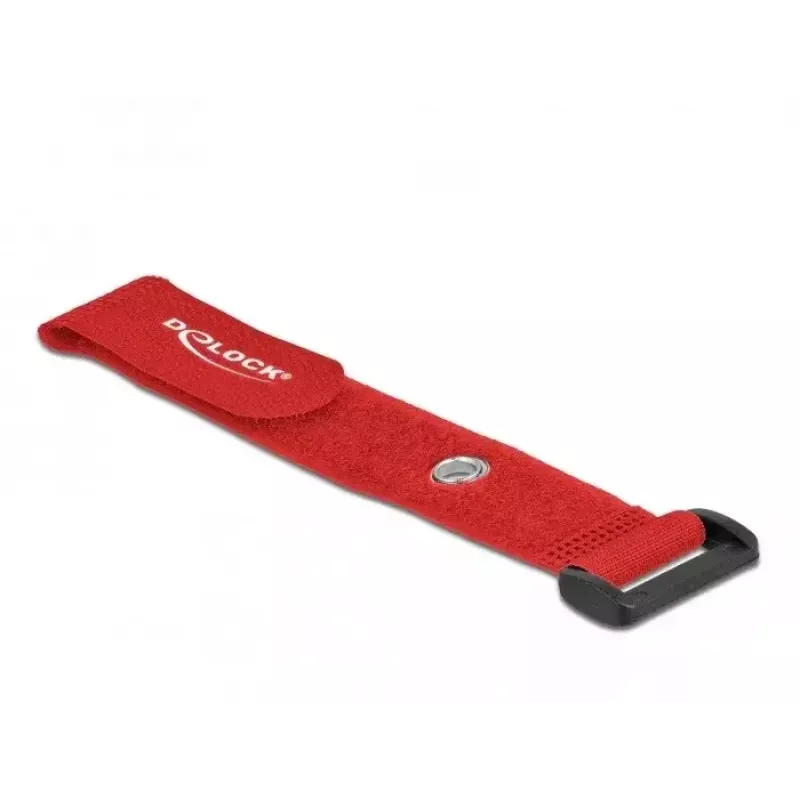 Abraçadeira de cabos de velcro DeLOCK 19545 vermelho 190 mm 25 mm 5 unid.