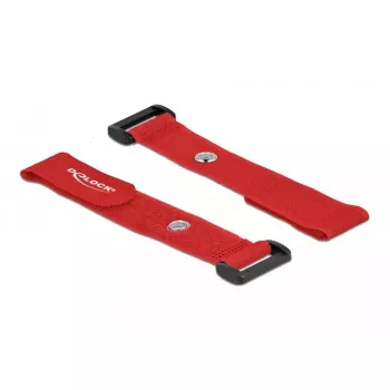 Abraçadeira de cabos de velcro DeLOCK 19545 vermelho 190 mm 25 mm 5 unid.