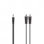 Hama 00200721 Cabo de áudio 5 m 3,5 mm 2 x RCA preto