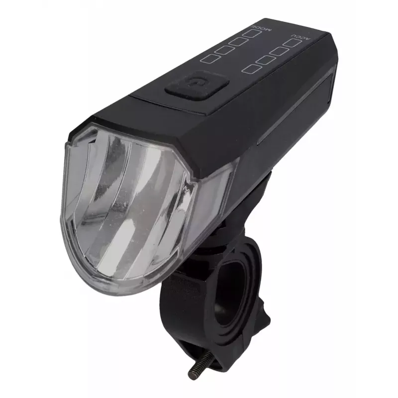 Fischer 50647 conjunto de luzes LED para bicicleta a pilhas, farol dianteiro de 80 lux