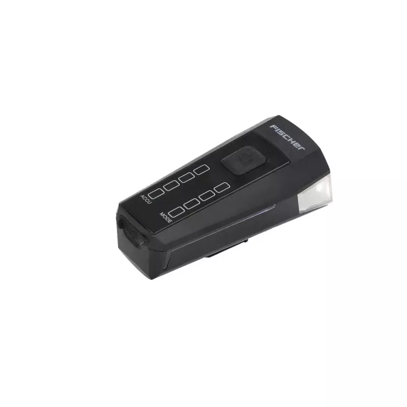 Fischer 50647 conjunto de luzes LED para bicicleta a pilhas, farol dianteiro de 80 lux