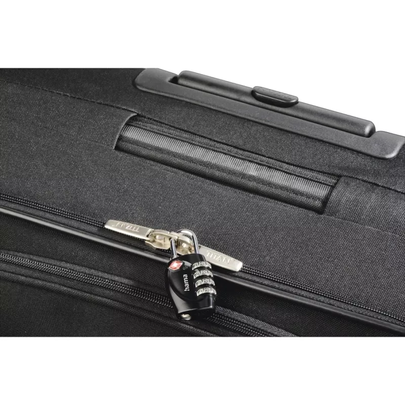 Hama 00139502 Cadeado de mala/alarme Cadeado numérico para mala Preto, Vermelho, Prateado, Branco