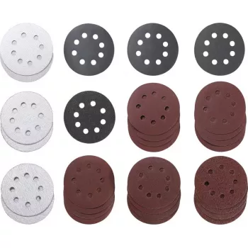 Conjunto de discos de lixa kwb Quick-stick conjunto de rodas de lixa 30 unid. 11,5 cm corindo