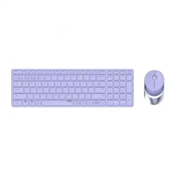 Teclado e rato Rapoo 9750M com wireless Bluetooth QWERTZ alemão roxo