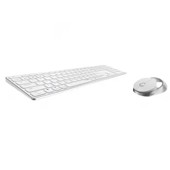Teclado e rato Rapoo 9850M incluído Home RF wireless Bluetooth QWERTZ alemão branco