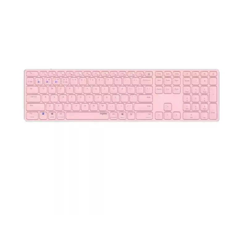 Teclado Rapoo E9800M wireless Bluetooth QWERTZ alemão rosa
