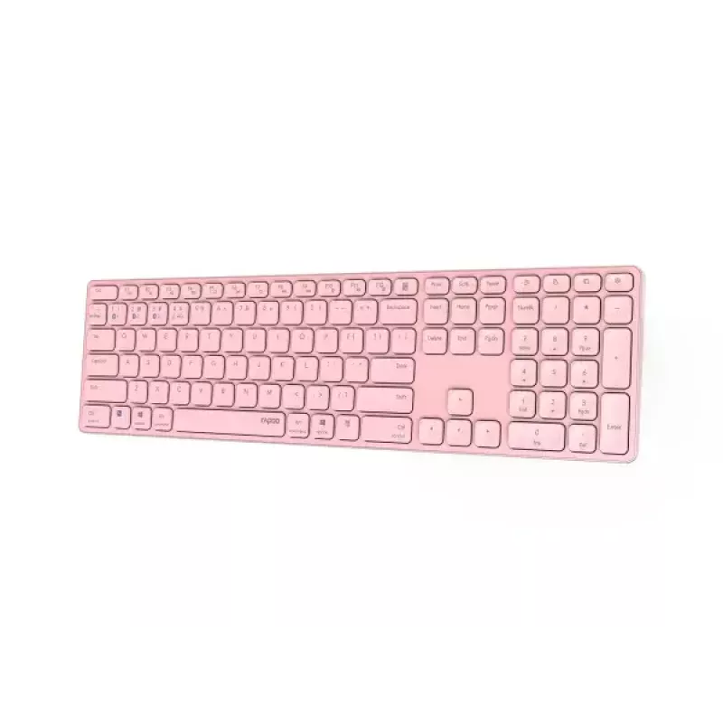 Teclado Rapoo E9800M wireless Bluetooth QWERTZ alemão rosa