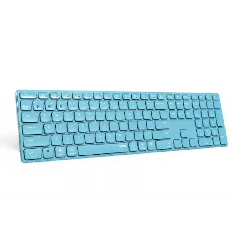 Teclado Rapoo E9800M Home RF wireless Bluetooth QWERTZ alemão azul