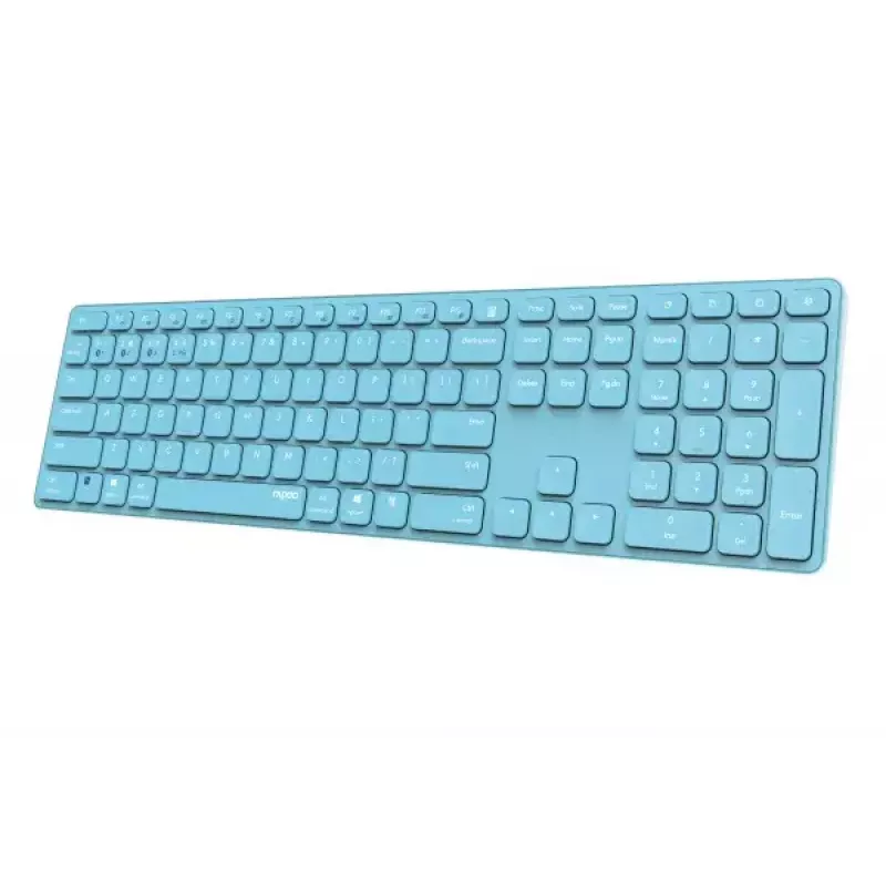 Teclado Rapoo E9800M Home RF wireless Bluetooth QWERTZ alemão azul