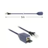 Cabo de extensão ACT azul 5 metros LSZH SFTP CAT6A MPTL proteção das patilhas de retenção com fichas RJ45