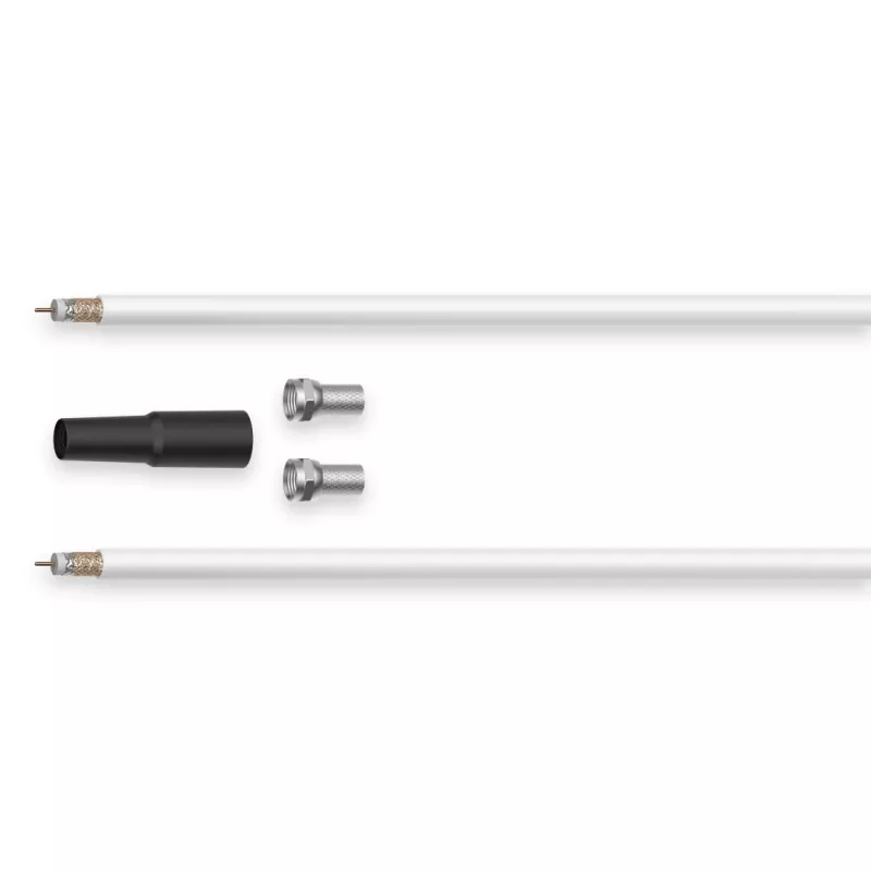 Cabo coaxial Hama 00179261 10 m preto, metálico, branco