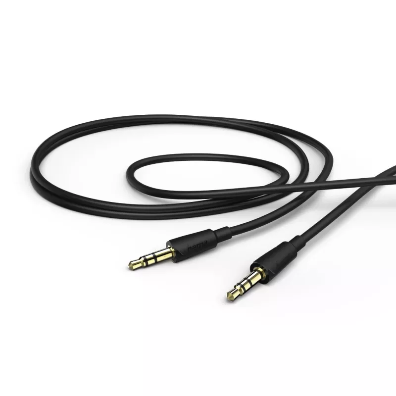 Cabo de áudio Hama Flexi-schlank 1,5 m 3,5 mm macho para macho preto