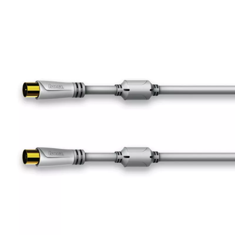 Cabo coaxial Hama 00179290 7,5 m branco ficha coaxial