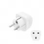Adaptador de ficha de rede Hama 00223459 tipo E/F Hybrid tipo G (UK) branco