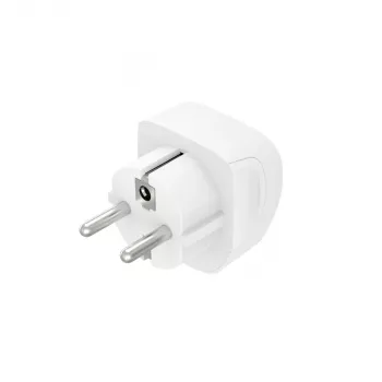 Adaptador de ficha de rede Hama 00223459 tipo E/F Hybrid tipo G (UK) branco