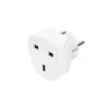 Adaptador de ficha de rede Hama 00223459 tipo E/F Hybrid tipo G (UK) branco
