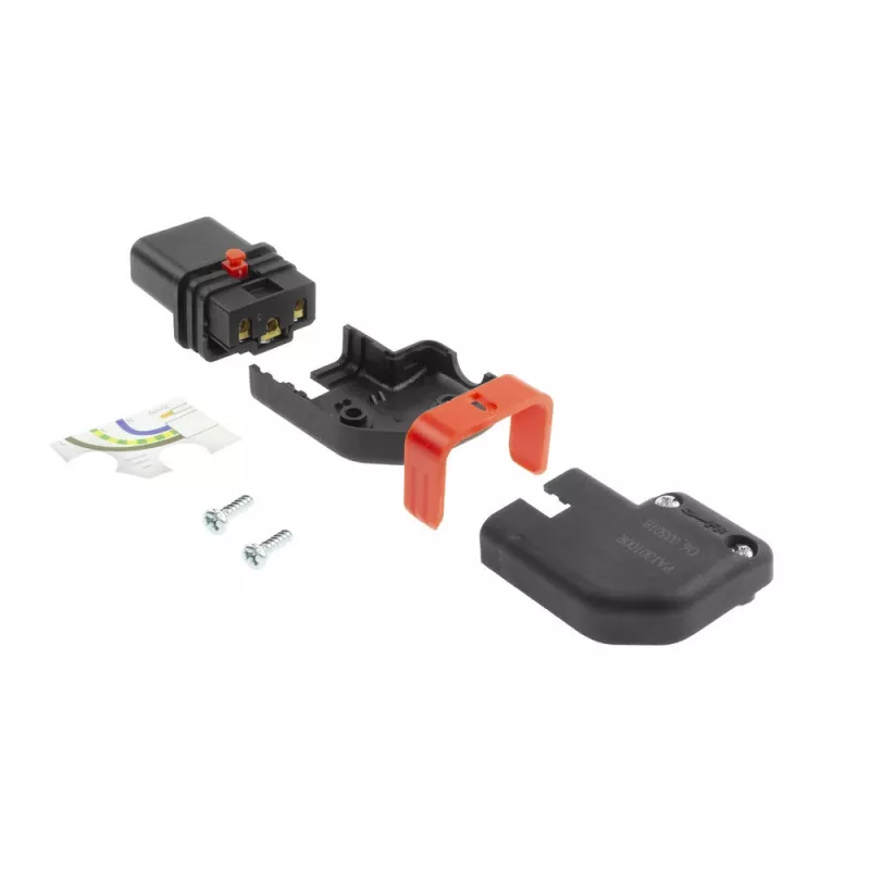 ACT C13 IEC Lock+ ficha reutilizável angular esquerda ou direita preta, PA130100RBK