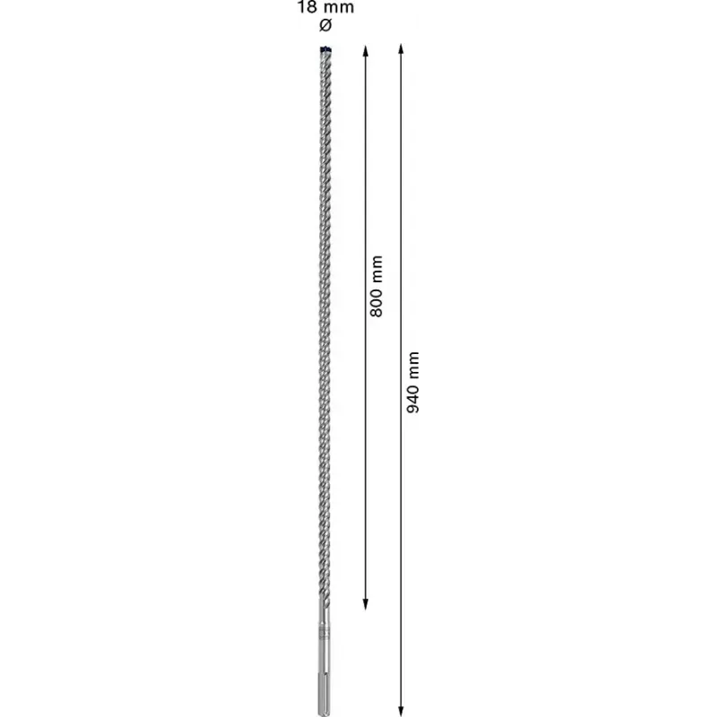 Broca SDS-max Bosch Expert 18 mm x 940 mm para trabalhos pesados de perfuração de betão