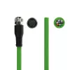 Cabo de sensor ACT Industrial 5,00 metros M12A 8 pinos conector fêmea para extremidade aberta, cabo TPE Ultraflex, blindado