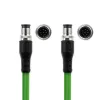 Cabo de sensor ACT Industrial 3,00 metros M12A 8 pinos ficha macho para ficha macho M12A 8 pinos, cabo TPE Ultraflex, blindado