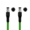 Cabo de sensor ACT Industrial 1,50 metros M12D 4 pinos ficha macho para ficha macho M12D 4 pinos, cabo TPE Superflex Xtreme, blindado