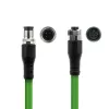 Cabo de sensor ACT Industrial 5,00 metros M12D 4 pinos ficha macho para ficha macho M12D 4 pinos, cabo TPE Superflex Xtreme, blindado