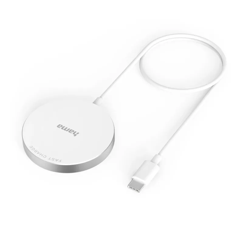 Hama MagCharge FC15 telemóvel, smartphone branco USB carregamento sem fios carregamento rápido interior
