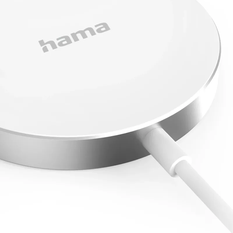 Hama MagCharge FC15 telemóvel, smartphone branco USB carregamento sem fios carregamento rápido interior
