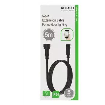 Cabo de alimentação Deltaco SH-OLC01 preto 5 m