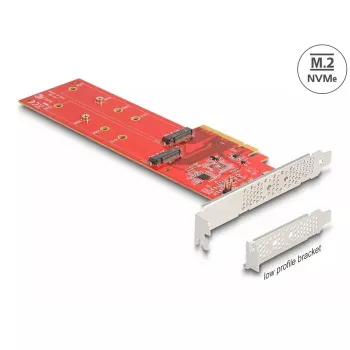 DeLOCK placa PCI Express x8 para 2 x NVMe M.2 Key M 110 mm internos Bifurcation Low Profile