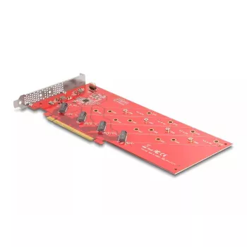 DeLOCK placa PCI Express x16 para 4 x NVMe M.2 Key M 110 mm internos Bifurcation