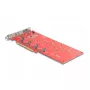 DeLOCK placa PCI Express x16 para 4 x NVMe M.2 Key M 110 mm internos Bifurcation
