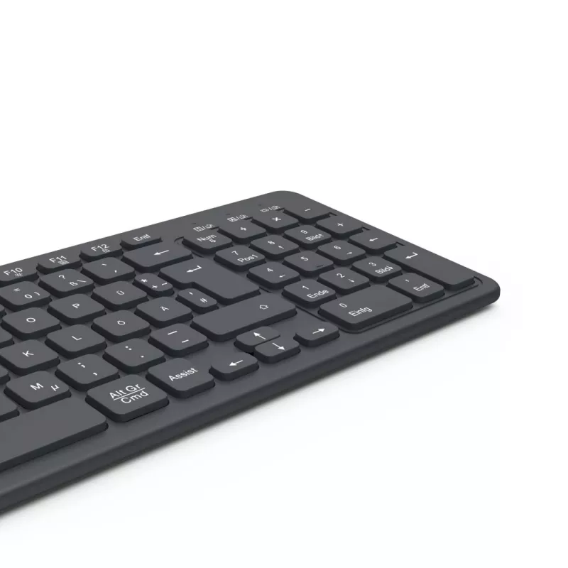 Teclado Hama WK-300 Home/Escritório RF sem fios + Bluetooth QWERTZ preto