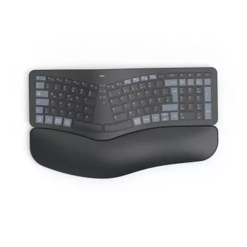 Teclado ergonómico Hama WK-900 Home/Escritório RF sem fios + Bluetooth QWERTZ alemão preto, azul, cinzento-escuro