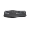 Hama WK-900 Ergo teclado sem fios multidispositivo dividido, LED, QWERTZ, preto