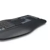 Hama WK-900 Ergo teclado sem fios multidispositivo dividido, LED, QWERTZ, preto