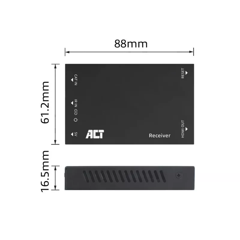 Recetor ACT AC7853 HDMI sobre CATx – recetor para sinal HDMI sobre Ethernet até 150 m