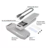 Caixa para SSD ACT USB 40 Gbit/s M.2 2280 NVMe / PCIe, sem ferramentas