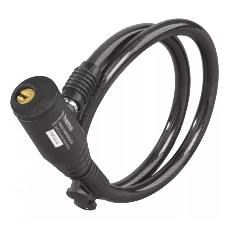 Hama 00178137 cadeado para bicicleta preto 650 mm cadeado de cabo