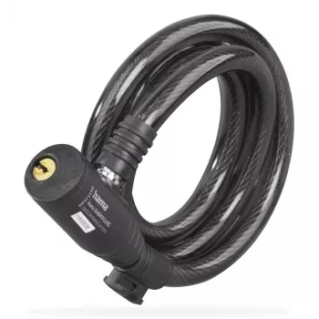 Hama 00178136 cadeado para bicicleta preto 1200 mm cadeado de cabo