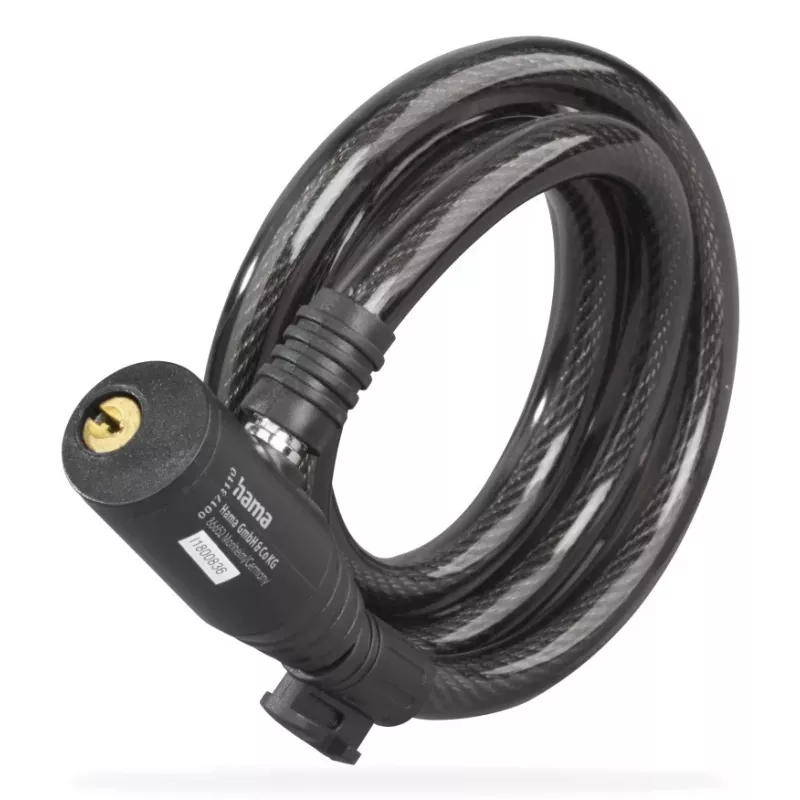 Hama 00178136 cadeado para bicicleta preto 1200 mm cadeado de cabo