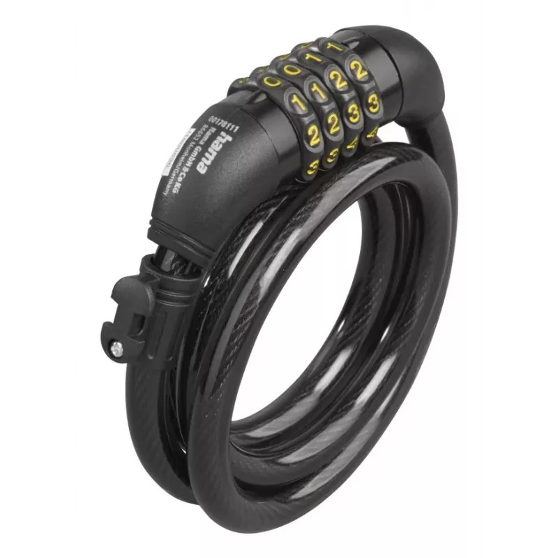 Hama 00178135 cadeado para bicicleta preto 1200 mm cadeado de cabo