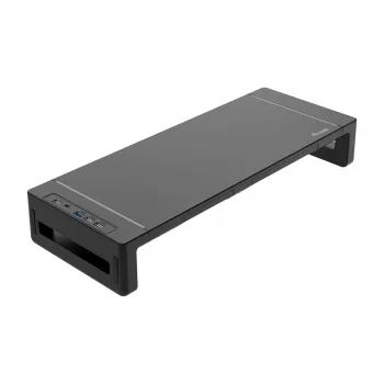 Suporte para monitor EQUIP suporte ergonómico para monitor com USB (USB-A x4, USB-C x1), autónomo, 25 kg, preto