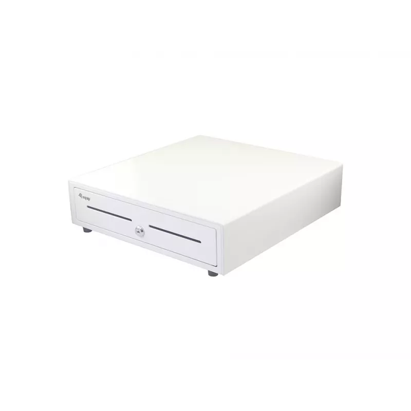 Equip 351011 gaveta de caixa POS, 4 compartimentos para notas / 8 para moedas, RJ11, branca