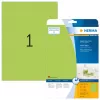 Etiqueta de impressora autoadesiva HERMA Etiquetas néon A4 210x297 mm verde vivo papel mate 20 unidades