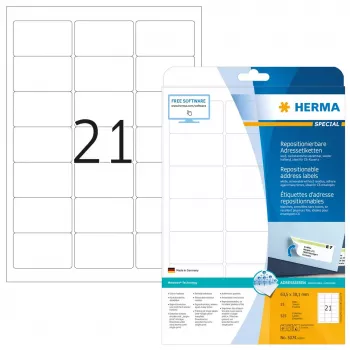 Etiquetas de endereço removíveis HERMA 5074