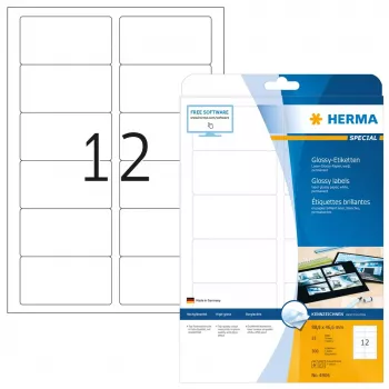 Etiqueta de impressora autoadesiva HERMA Labels A4 88,9x46,6 mm